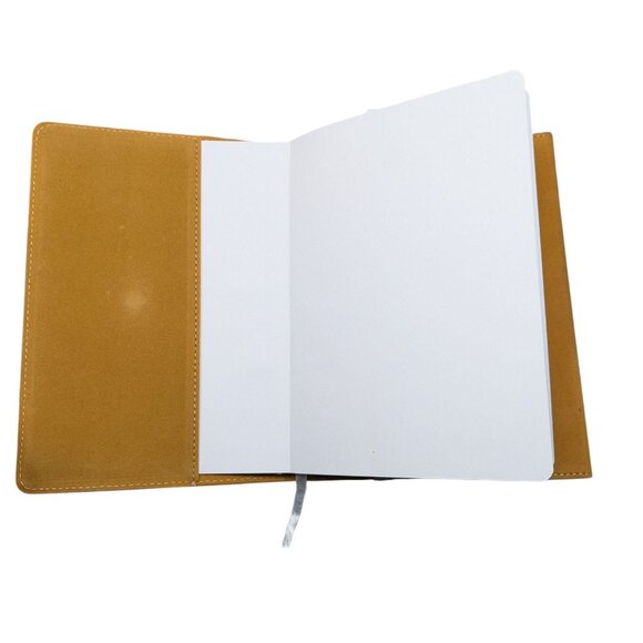 AC Point Planner Saddle Brown Suede Leatherette Snap Button Dot Grid -120 Sheets - Picture 4 of 7